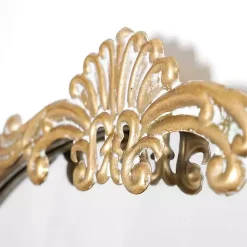 Kirklands Home Antique Gold Metal Ornate Arch Wall Mirror