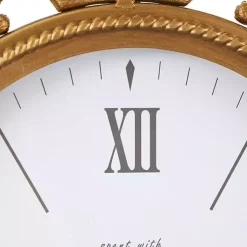 Kirklands Home Antique Gold Metal Scroll Wall Clock