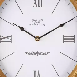 Kirklands Home Antique Gold Metal Scroll Wall Clock