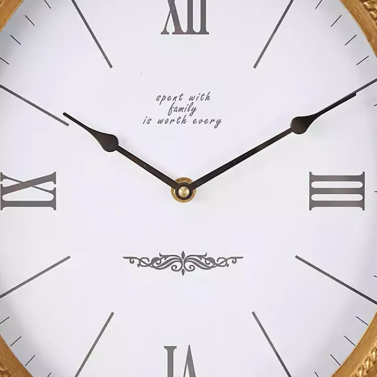 Kirklands Home Antique Gold Metal Scroll Wall Clock