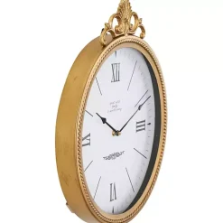 Kirklands Home Antique Gold Metal Scroll Wall Clock