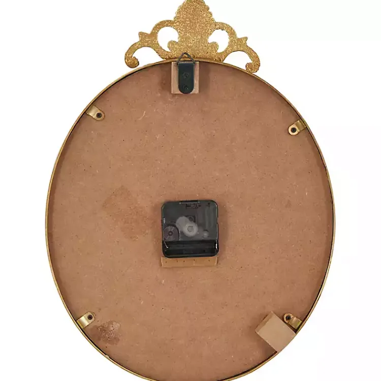 Kirklands Home Antique Gold Metal Scroll Wall Clock