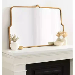Kirklands Home Antique Gold Metal Wide Arched Wall Mirror Discount