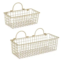 Kirklands Home Antique Gold 2-pc. Wire Basket Set Sale