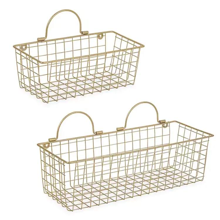 Kirklands Home Antique Gold 2-pc. Wire Basket Set Sale