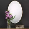Kirklands Home Antique Gold Rounded Edge Wood Wall Mirror