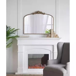 Kirklands Home Antique Gold Studded Floral Scroll Mirror Online