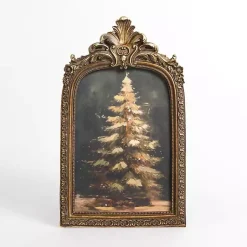 Christmas Art & Wall Decor>Kirklands Home Antique Gold Winter Tree Framed Art Print
