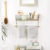 Kirklands Home Antique Gold Wire Basket Towel Rack, 17 in. Best