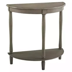 Kirklands Home Antique Demilune Side Table Gray Sale