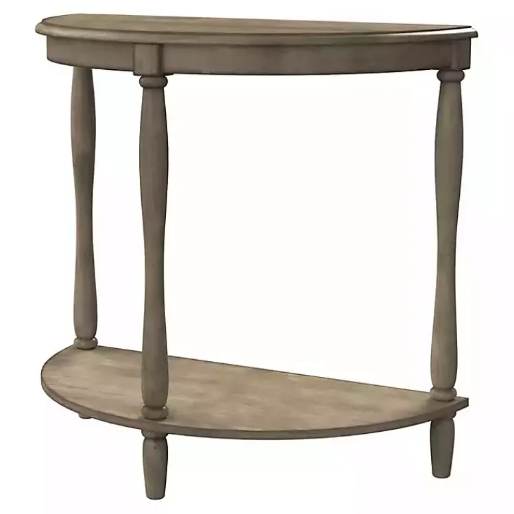 Kirklands Home Antique Demilune Side Table Gray Sale