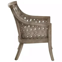 Kirklands Home Antique Preston Woven Accent Chair Gray Hot
