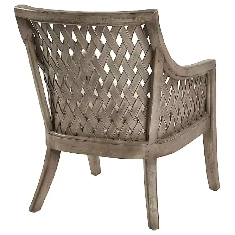 Kirklands Home Antique Preston Woven Accent Chair Gray Hot