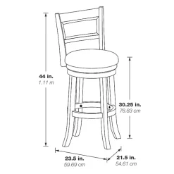 Kirklands Home Antique Gray Upholstered Swivel Bar Stool Ivory