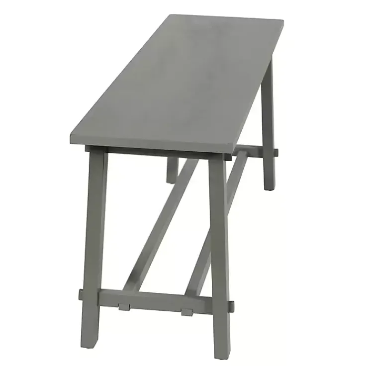 Kirklands Home Antique Wood Noah Bench Gray Outlet