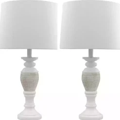 Kirklands Home Antique Spun Center Table Lamps, Set of 2 Ivory Outlet