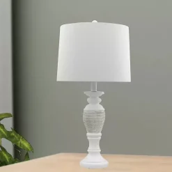 Kirklands Home Antique Spun Center Table Lamps, Set of 2 Ivory Outlet