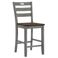 Kirklands Home Antique Light Wood Counter Stools, Set of 2 Gray Outlet