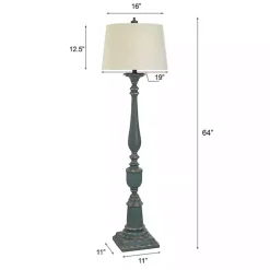 Kirklands Home Antique Navy Bourgault Floor Lamp Blue Online