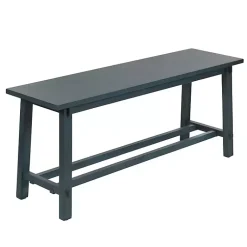 Kirklands Home Antique Navy Wood Noah Bench Blue Clearance