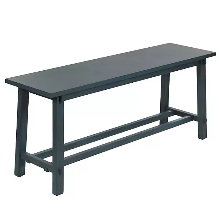 Kirklands Home Antique Navy Wood Noah Bench Blue Clearance