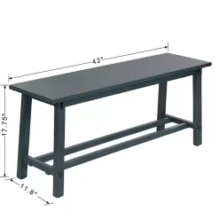 Kirklands Home Antique Navy Wood Noah Bench Blue Clearance