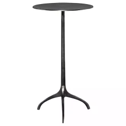 Kirklands Home Antique Nickel Round Tripod Accent Table Gray Outlet