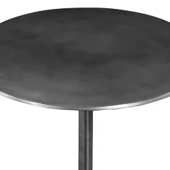 Kirklands Home Antique Nickel Round Tripod Accent Table Gray Outlet