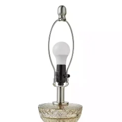 Kirklands Home Antique Textured Glass Luxuria Table Lamp Silver Discount