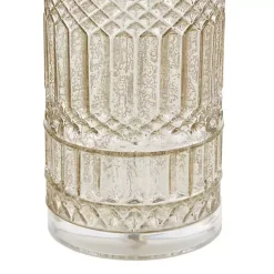 Kirklands Home Antique Textured Glass Luxuria Table Lamp Silver Discount