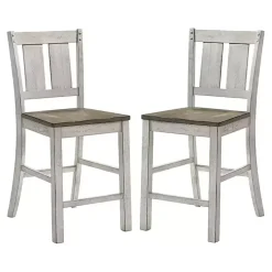 Kirklands Home Antique White & Ash Brown 2-pc. Counter Stool Set Online
