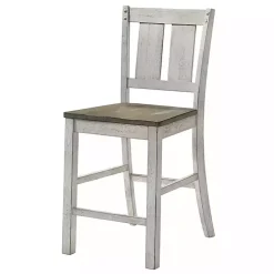 Kirklands Home Antique White & Ash Brown 2-pc. Counter Stool Set Online