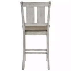 Kirklands Home Antique White & Ash Brown 2-pc. Counter Stool Set Online