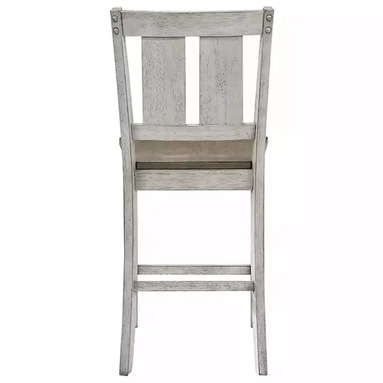 Kirklands Home Antique White & Ash Brown 2-pc. Counter Stool Set Online