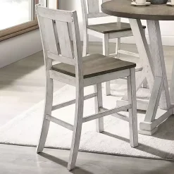 Kirklands Home Antique White & Ash Brown 2-pc. Counter Stool Set Online
