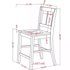 Kirklands Home Antique White & Ash Brown 2-pc. Counter Stool Set Online