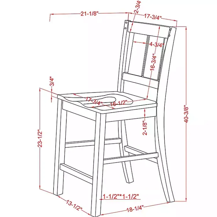 Kirklands Home Antique White & Ash Brown 2-pc. Counter Stool Set Online
