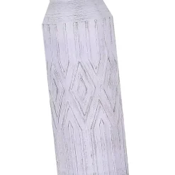 Kirklands Home Antique White Deco Diamond Table Lamps, Set of 2 Tan New