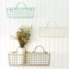 Kirklands Home Antique White 2-pc. Long Wire Basket Set, 17 in. Hot