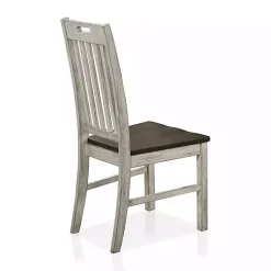 Kirklands Home Antique Slatted Back Dining Chairs, Set of 2 White Sale