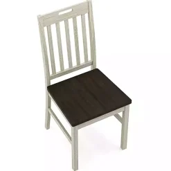 Kirklands Home Antique Slatted Back Dining Chairs, Set of 2 White Sale