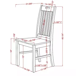 Kirklands Home Antique Slatted Back Dining Chairs, Set of 2 White Sale