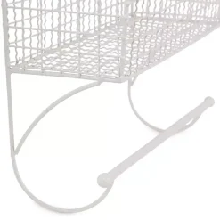 Kirklands Home Antique White Wire Basket Towel Rack, 17 in. Hot