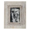 Picture Frames>Kirklands Home Antique White Wood Beaded Picture Frame, 4x6