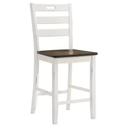 Kirklands Home Antique Wood Counter Stools, Set of 2 White Discount