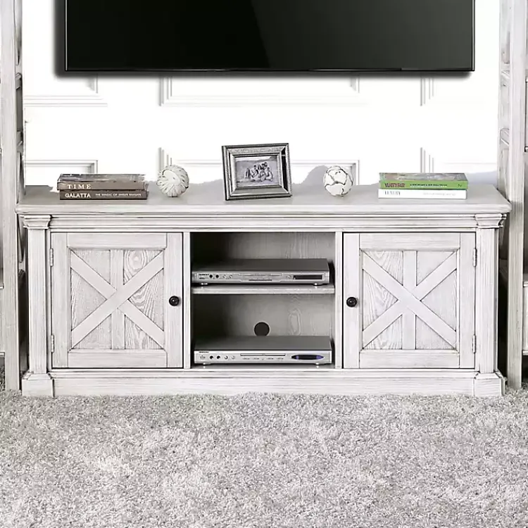 Kirklands Home Antique Wood Farmhouse Media Cabinet White