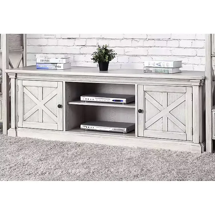 Kirklands Home Antique Wood Farmhouse Media Cabinet White