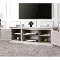 Kirklands Home Antique Wood Farmhouse Media Cabinet White