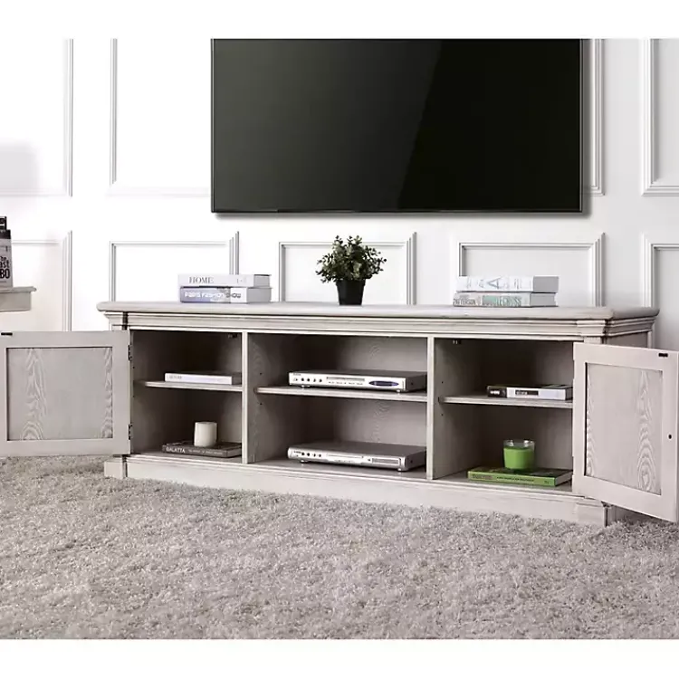 Kirklands Home Antique Wood Farmhouse Media Cabinet White