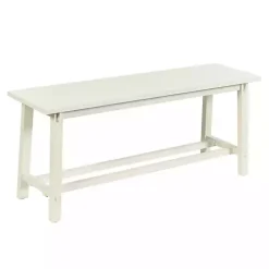 Kirklands Home Antique Wood Noah Bench White Online